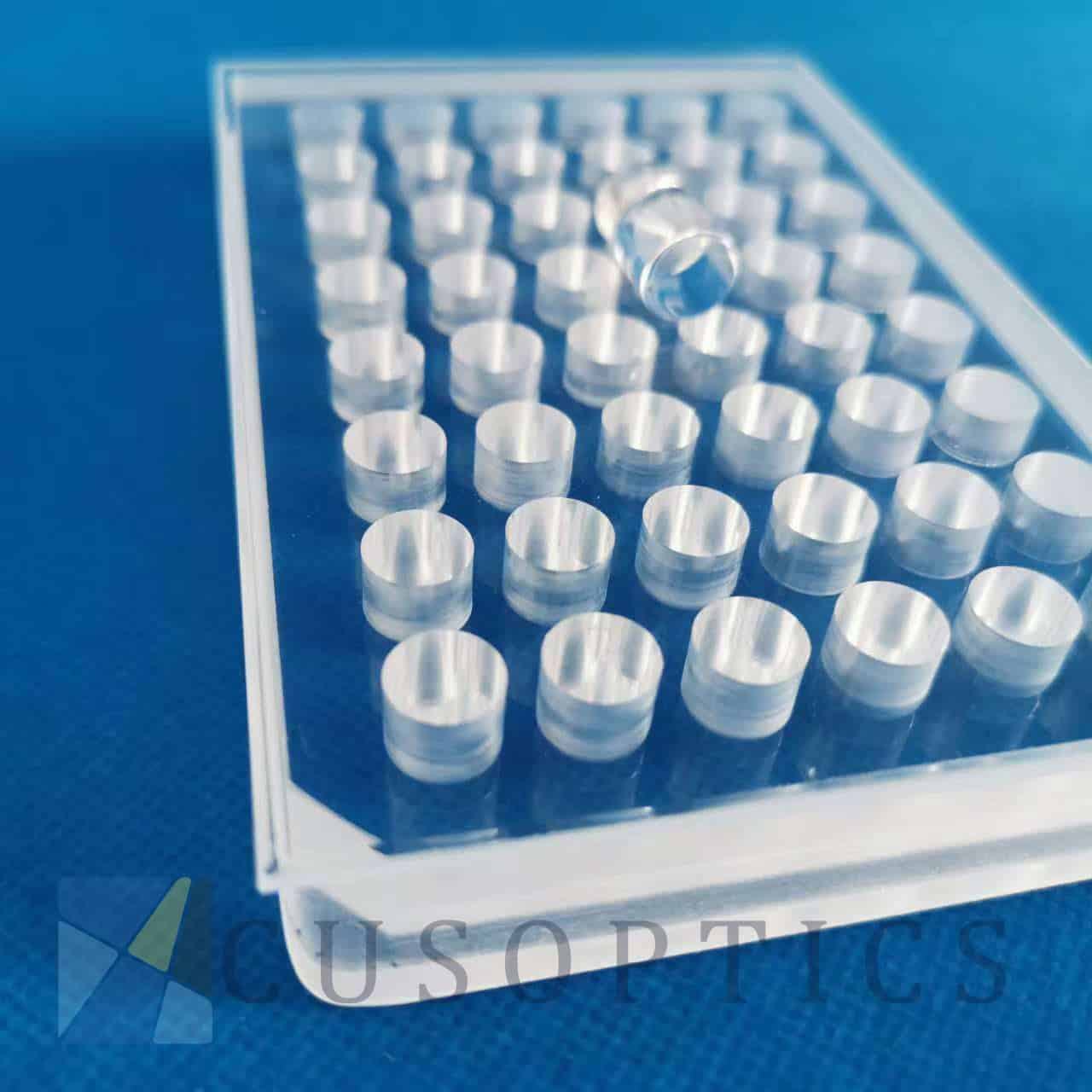 Quartz ELISA 96 Wells Plate with Flat Quartz Glass Cover : Lid 1