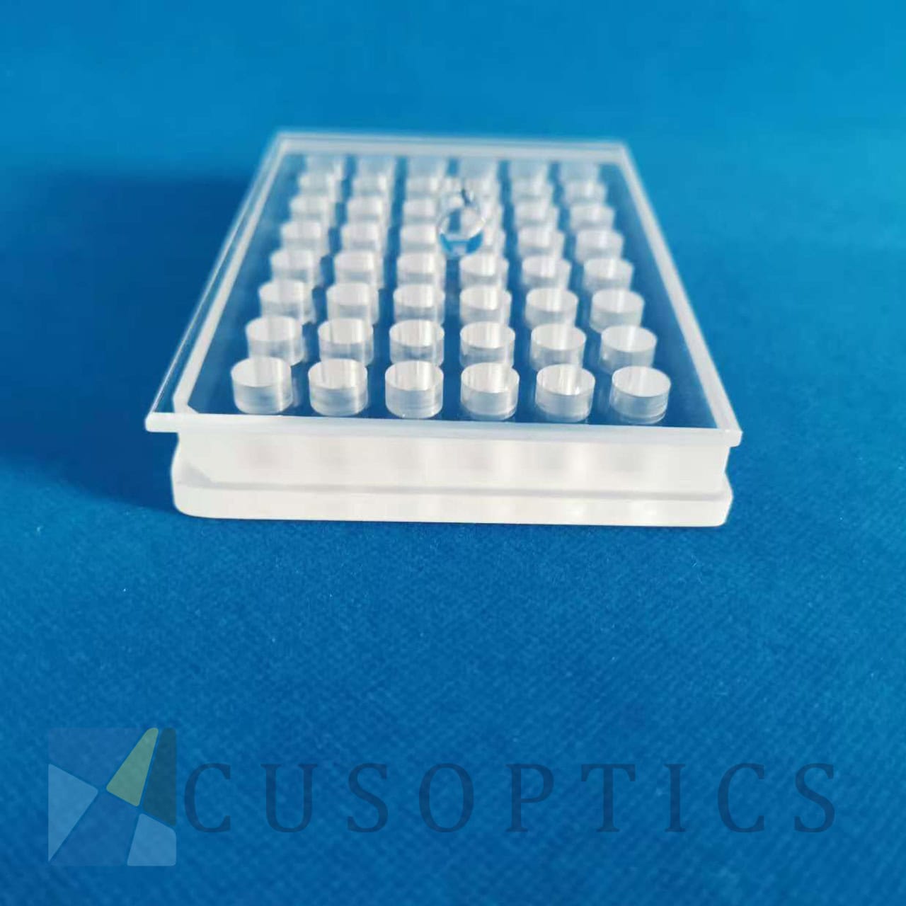 Quartz ELISA 96 Wells Plate with Flat Quartz Glass Cover : Lid 2