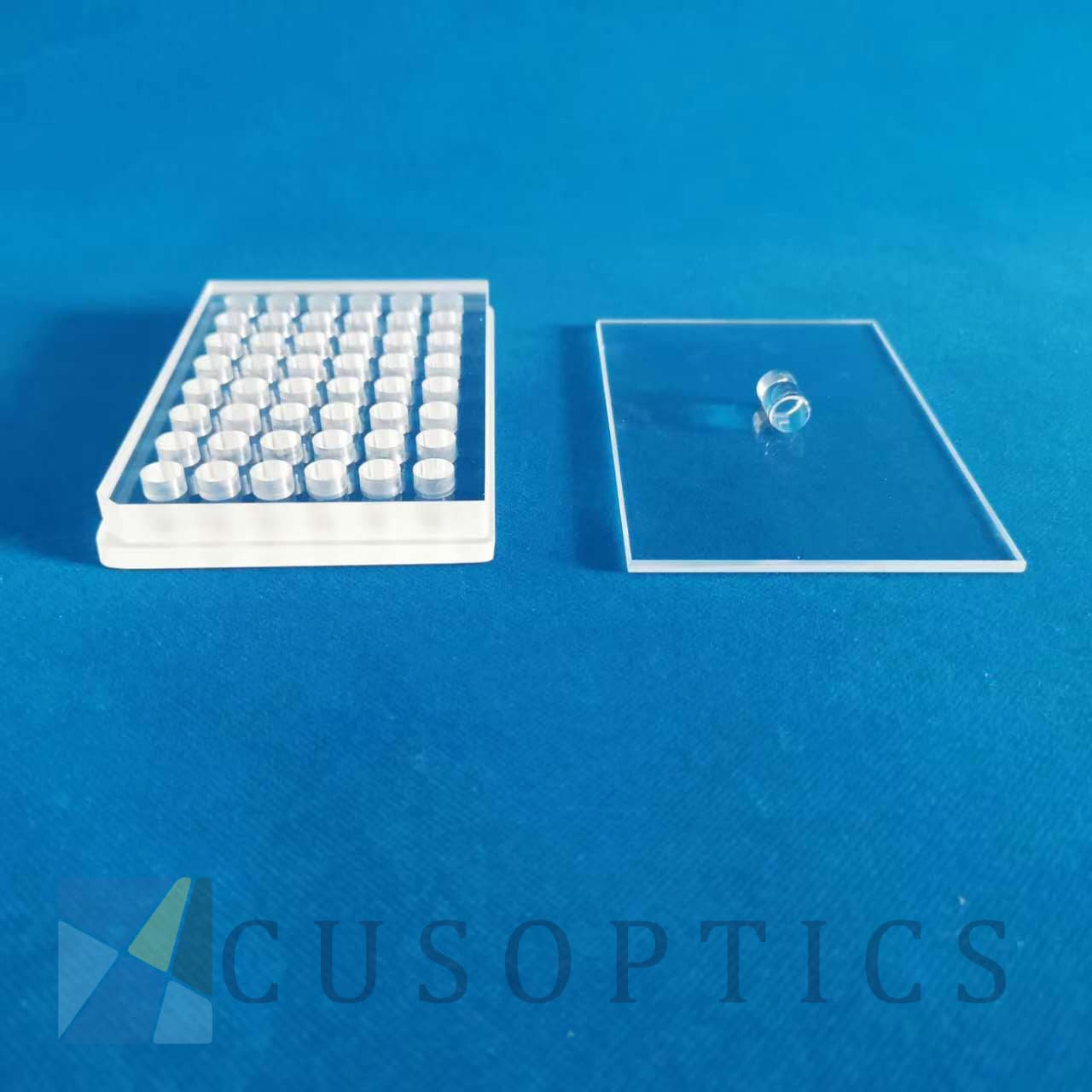 Quartz ELISA 96 Wells Plate with Flat Quartz Glass Cover : Lid 4